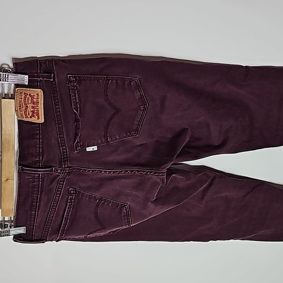 Levi's 710 maroon 29x27 super skinny jeans - Picture 4 of 7